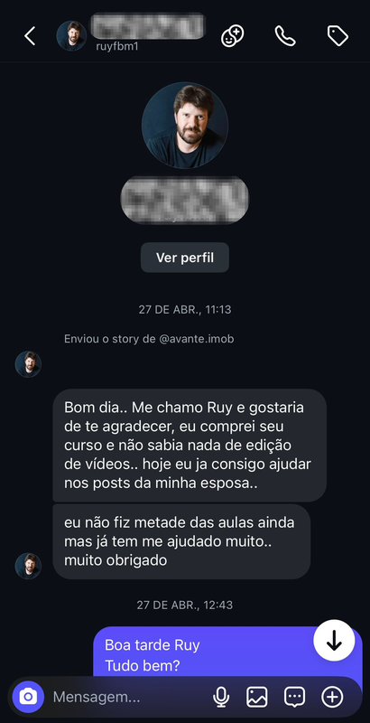 Depoimento real